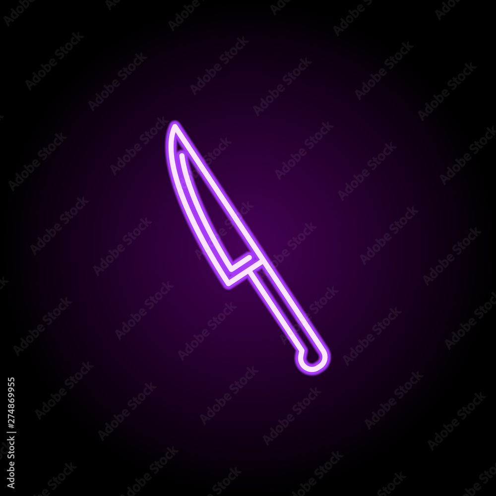 kitchen knife neon icon. Elements of web set. Simple icon for websites, web design, mobile app, info graphics kitchen knife neon icon. Elements of web set. Simple icon for websites, web design, mobile app, info graphics