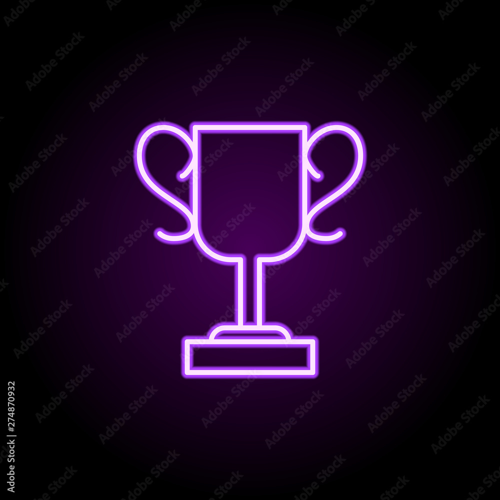 cup neon icon. Elements of web set. Simple icon for websites, web design, mobile app, info graphics cup neon icon. Elements of web set. Simple icon for websites, web design, mobile app, info graphics