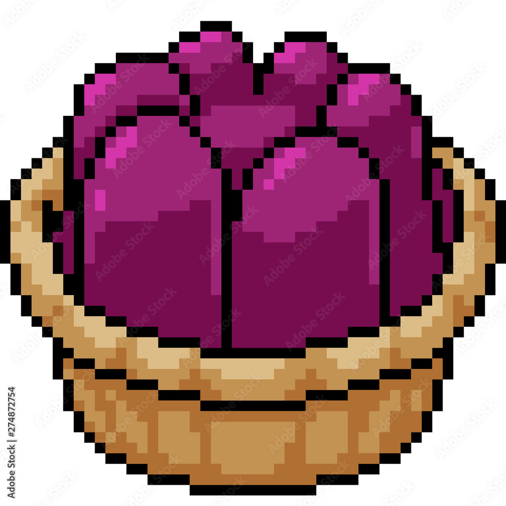Fototapeta premium vector pixel art sweet dessert