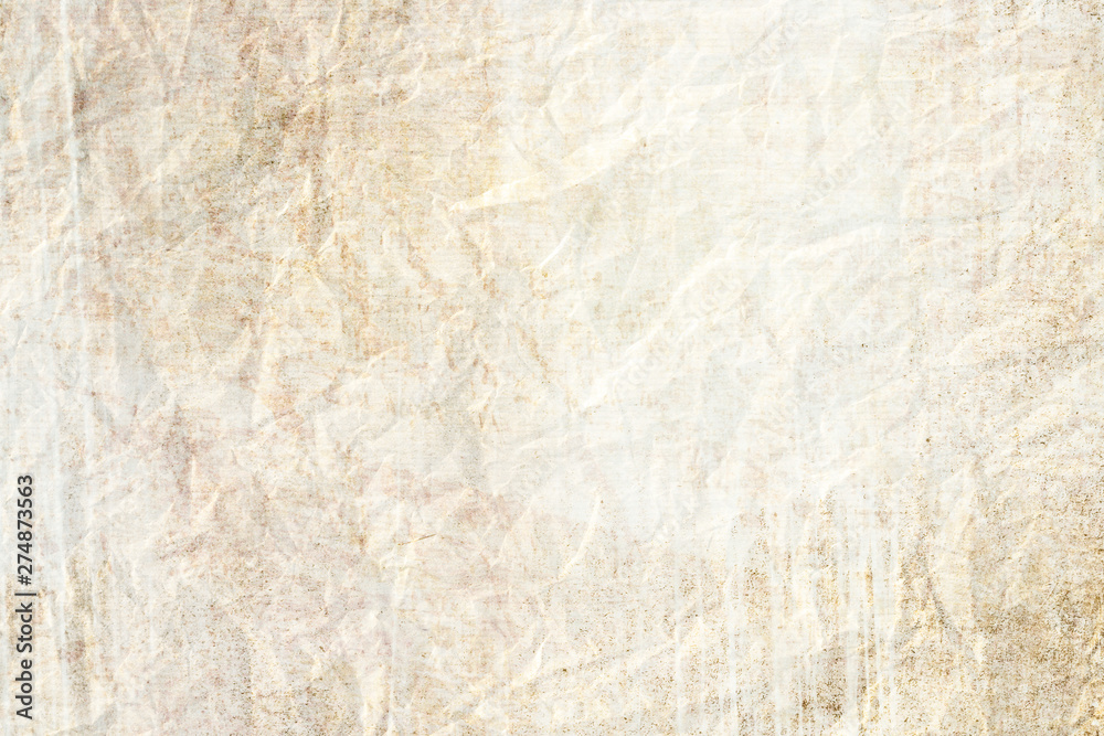 Old dirty and crumpled kraft paper background
