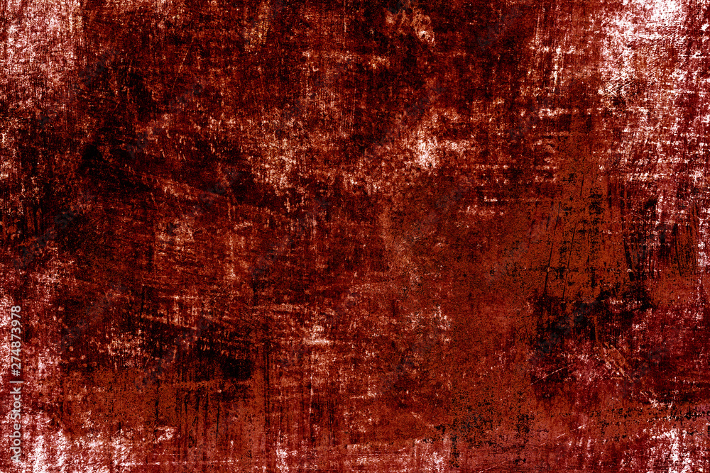 Obraz premium Old red distressed wall grungy background or texture