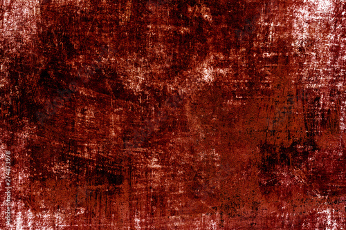 Old red distressed wall grungy background or texture