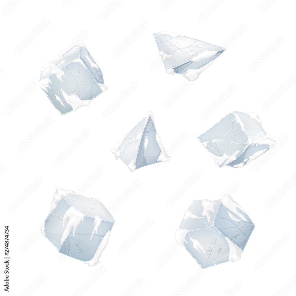 Ice and snow blocks. Ice and snow blocks.