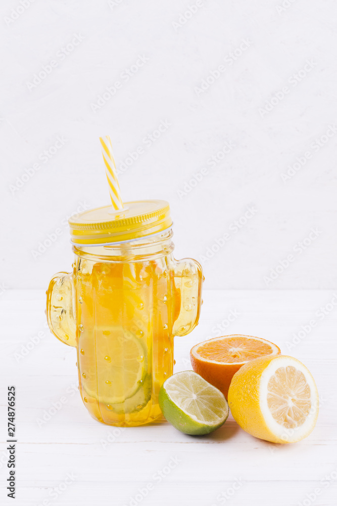 Citrus drink on table Citrus drink on table