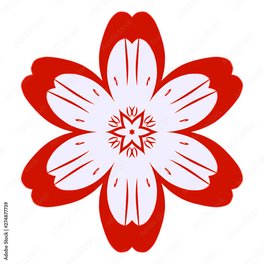 red flower blossom flat icon simple bloom red flower blossom flat icon simple bloom