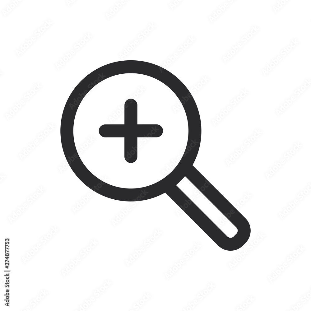 Zoom in vector icon in modern style for web site and mobile app Zoom in vector icon in modern style for web site and mobile app