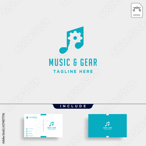 music gear logo design studio headphone microphone cassete vector monoline icon