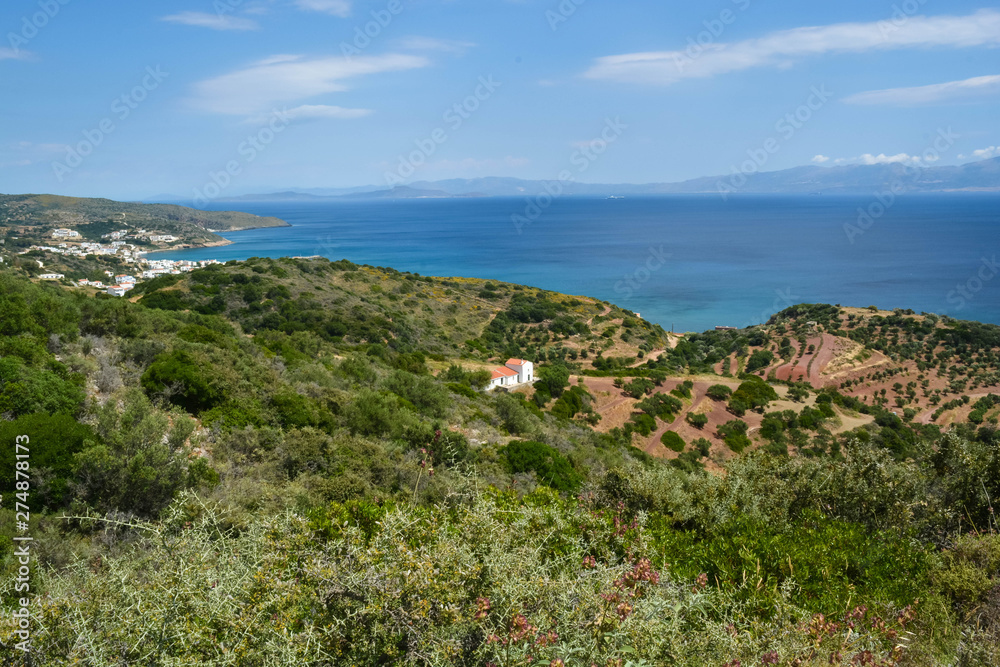 Beach view in Greece island Kythira, summer 2019