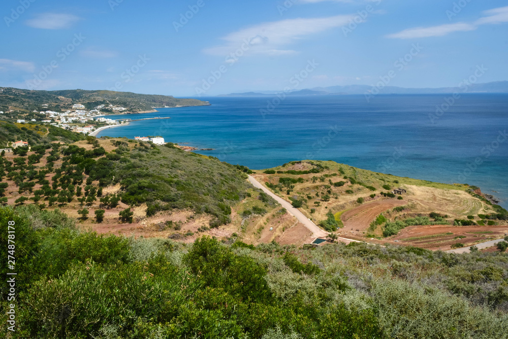 Beach view in Greece island Kythira, summer 2019