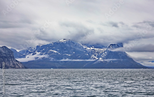 Wallpaper Mural Landscape Greenland, beautiful Nuuk fjord, ocean with mountains background Torontodigital.ca