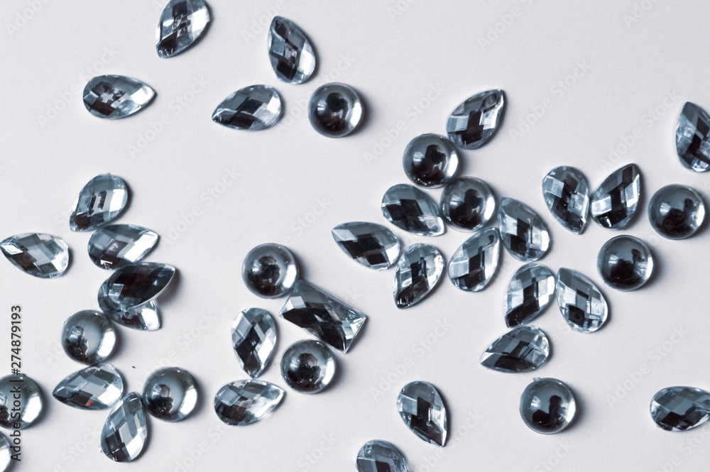 Jewelry stones on white background. Jeweler concept Jewelry stones on white background. Jeweler concept