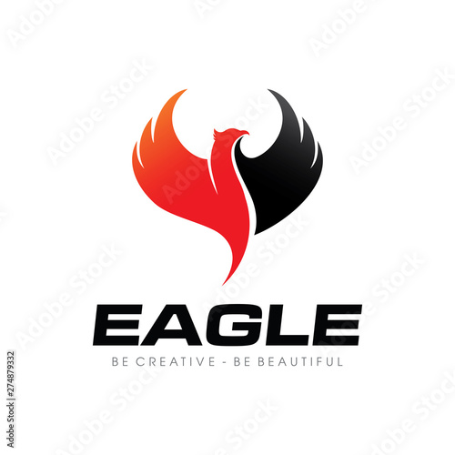 Phoenix, Fire bird, Eagle for Gas, Oil, Plumbing and Heating Logo Vector