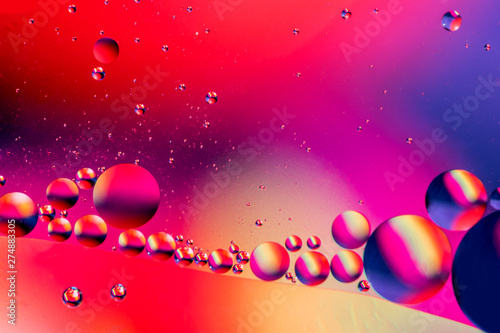 Scientific image of cell membrane. Macro up of liquid substances. Abstract molecule atom structure. Water bubbles. Macro shot of air or molecule. Biology, physics or chemistry abstract background.