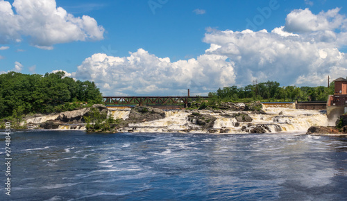Konstfotografi Railroad bridge above Lewiston Falls