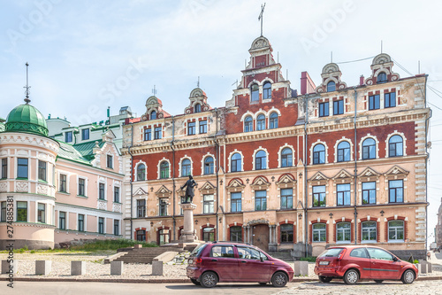 City Vyborg. Old Town Hall Square photo