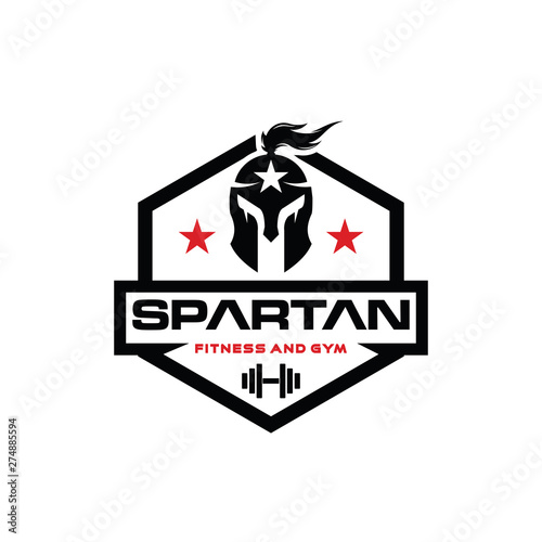Spartan Fitness and Bodybuilding Logo design inspiration Vector