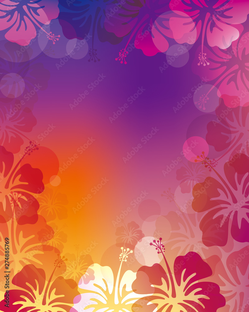 vector illustration background of hibiscus