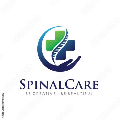 Spinal, Spinal Nutrition, Family Spinal, Spinal Care Logo Design Vector