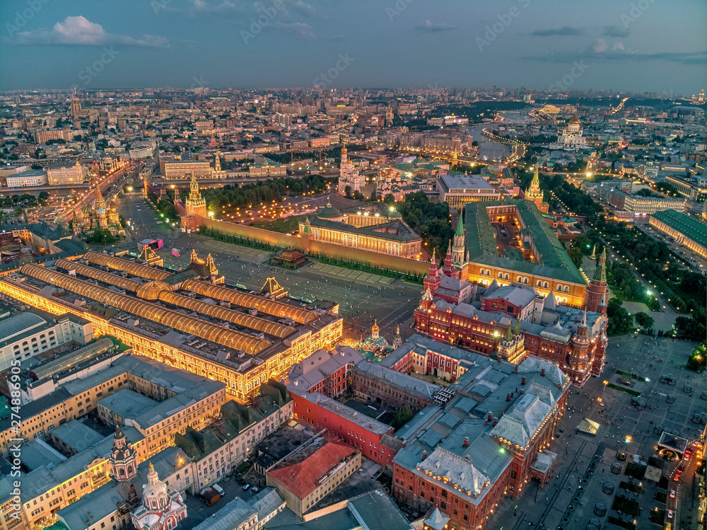 aerial photography, Moscow, Red square, GUM