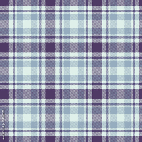 Tartan Pattern in purple and light blue. Texture for plaid, tablecloths, clothes, shirts, dresses, paper, bedding, blankets, quilts and other textile products. Vector illustration EPS 10