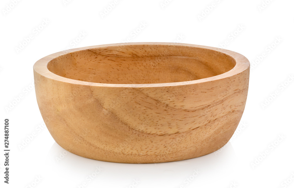 wood bowl isolated on white background. full depth of field wood bowl isolated on white background. full depth of field