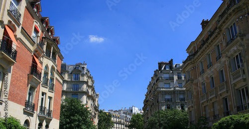 European style building and blue sky