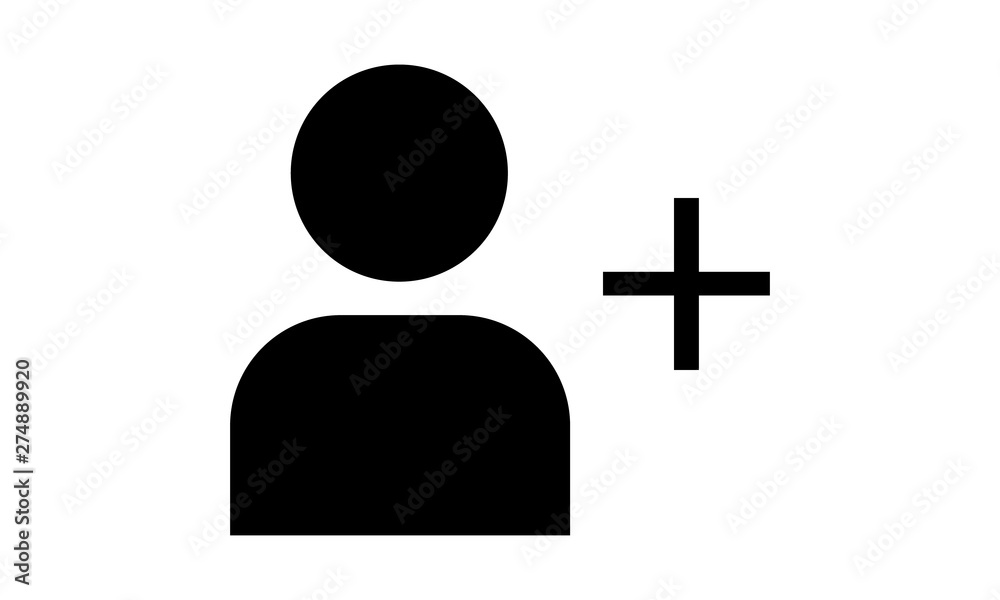 Add user black icon for creating new profiles or accounts Add user black icon for creating new profiles or accounts