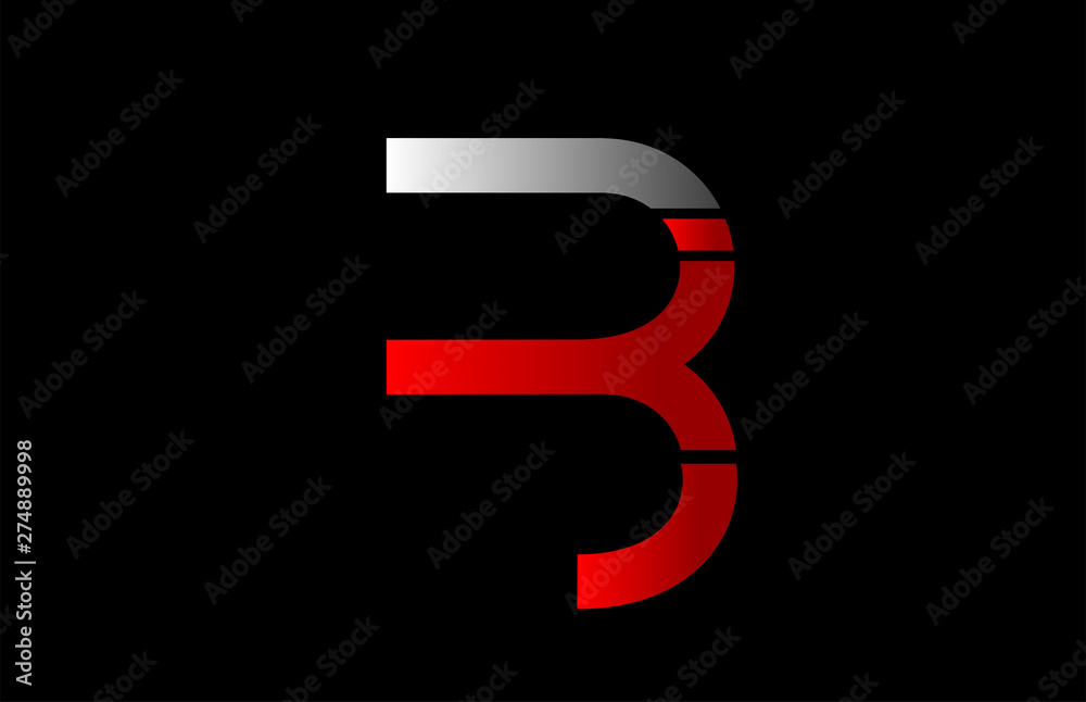 black white grey red B alphabet letter logo icon design sign black white grey red B alphabet letter logo icon design sign