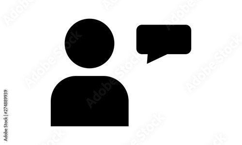User communication icon profile sign vector image