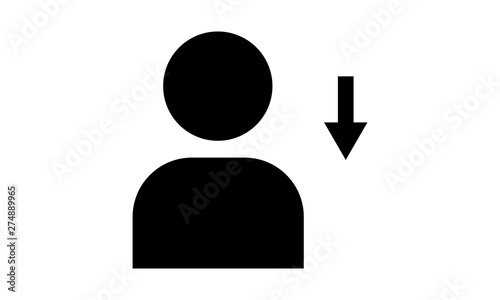 User vote down icon for negative feedback or disapproval