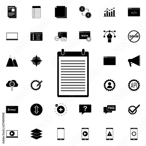 records icon. Universal set of web for website design and development, app development