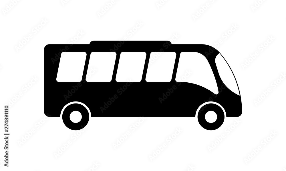 Bus icon on white background vector image