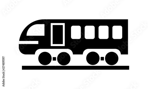 Train icon for modern transportation and rail services