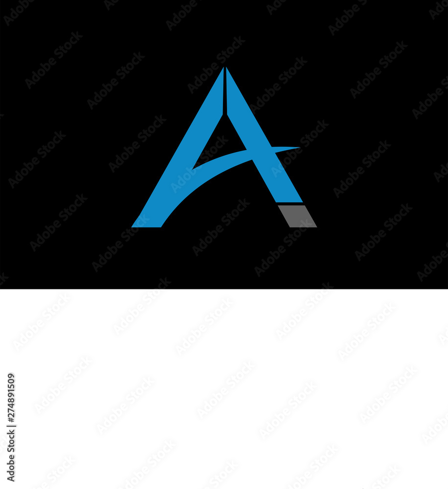 black grey blue A alphabet letter logo icon design sign black grey blue A alphabet letter logo icon design sign
