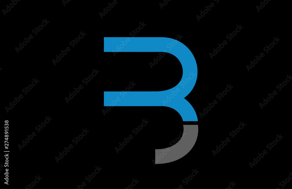 black grey blue B alphabet letter logo icon design sign black grey blue B alphabet letter logo icon design sign