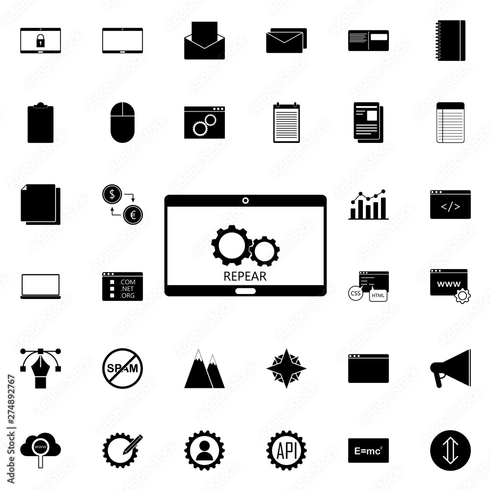 laptop repair icon. Universal set of web for website design and development, app development laptop repair icon. Universal set of web for website design and development, app development
