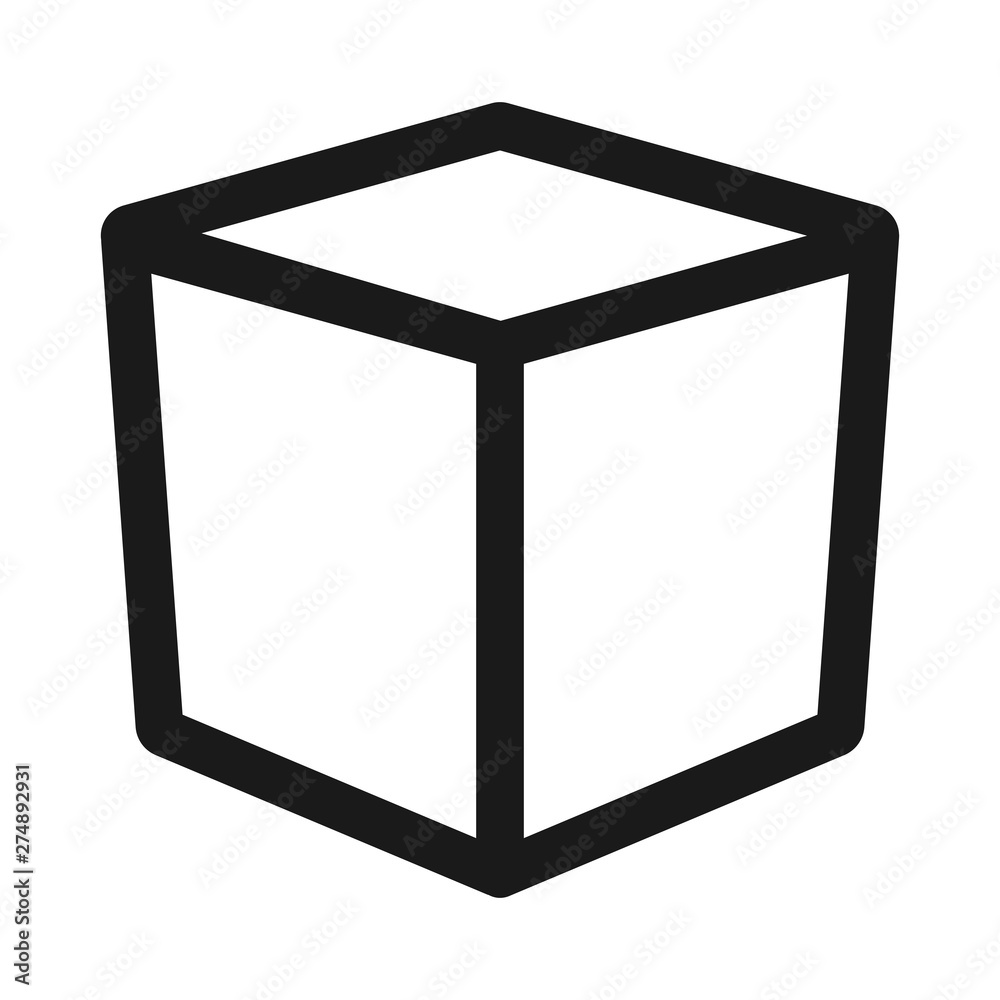 cube box - minimal line web icon. simple vector illustration. concept for infographic, website or app. cube box - minimal line web icon. simple vector illustration. concept for infographic, website or app.