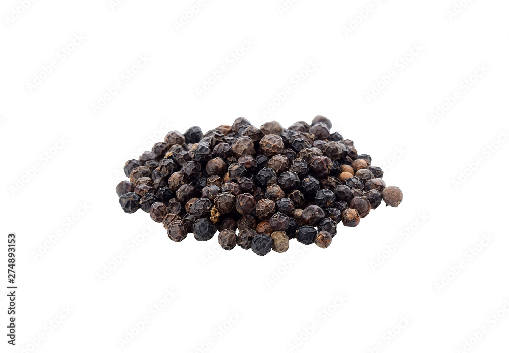 Black Pepper corns isolated on white background Black Pepper corns isolated on white background