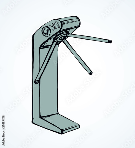 Turnstile. Vector drawing