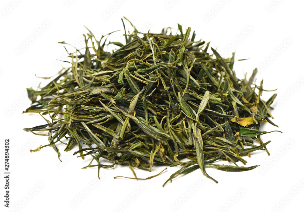 green tea on white background green tea on white background