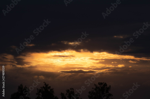 sunset in the sky