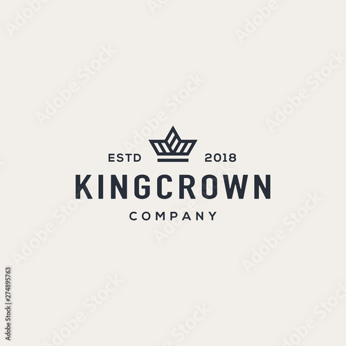 Crown logo design concept. Universal crown logo.