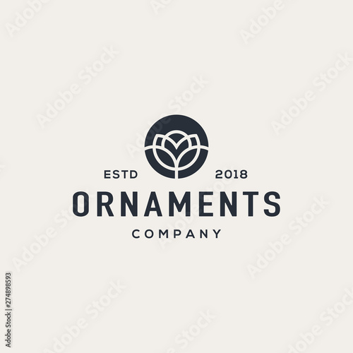 Nature Flower Logo Design Concept Universal Flower Logo Stock ベクター Adobe Stock