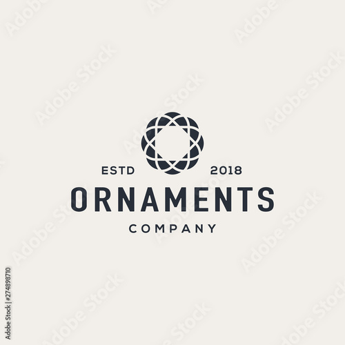 Abstract ornament logo design concept. Universal ornament logo.