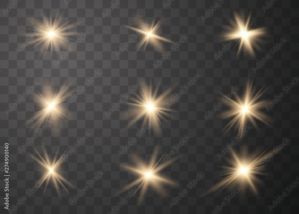 Gold Glowing lights effect. Gold Glowing lights effect.