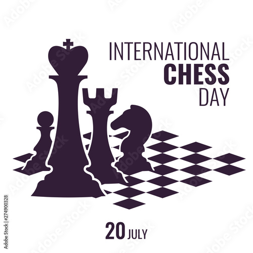 Vector Illustration on the theme International Chess Day.  