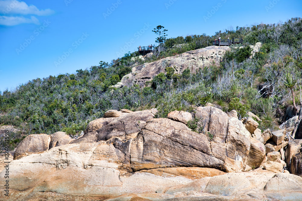 Rocks and vegetation on a beautiful island Rocks and vegetation on a beautiful island