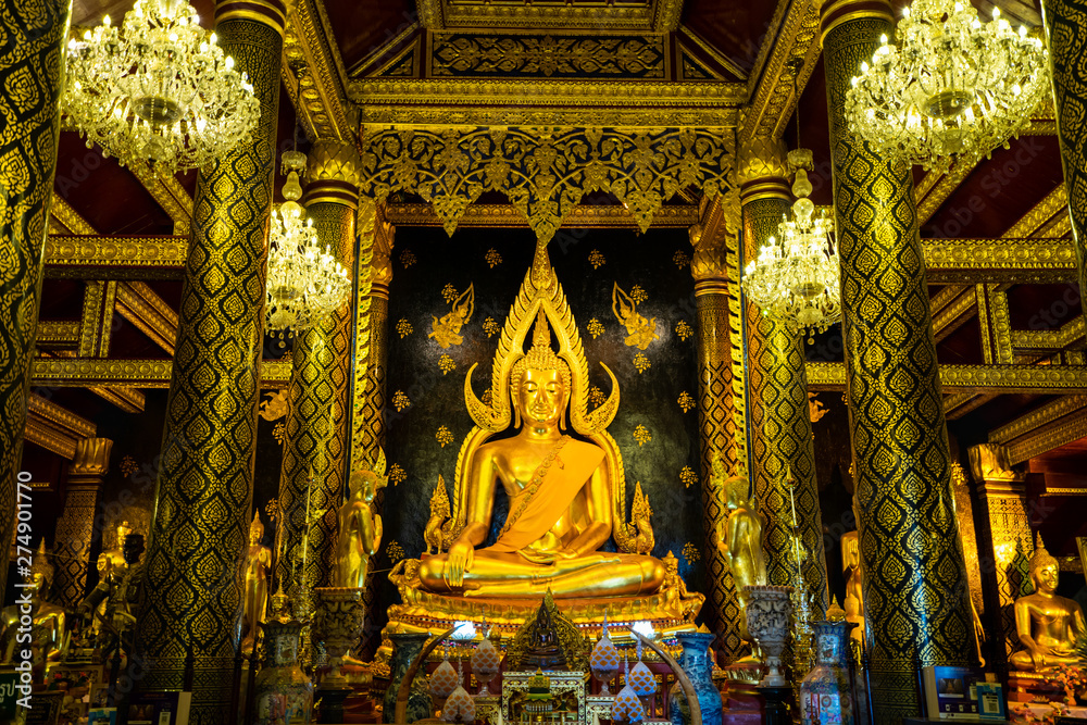Buddha Chinnarat, beautiful gold, Thailand