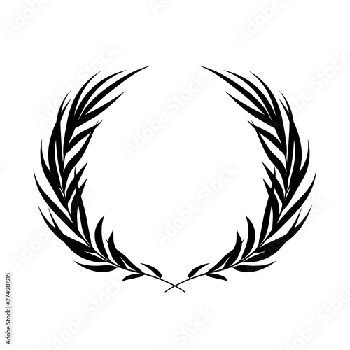 Laurel wreath vector background.