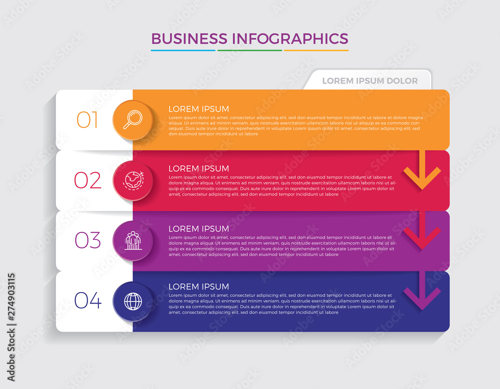 Infographic design vector and marketing icons can be used for workflow layout, diagram, annual report, web design. Business concept with 4 options, steps or processes. - Vector Infographic design vector and marketing icons can be used for workflow layout, diagram, annual report, web design. Business concept with 4 options, steps or processes. - Vector